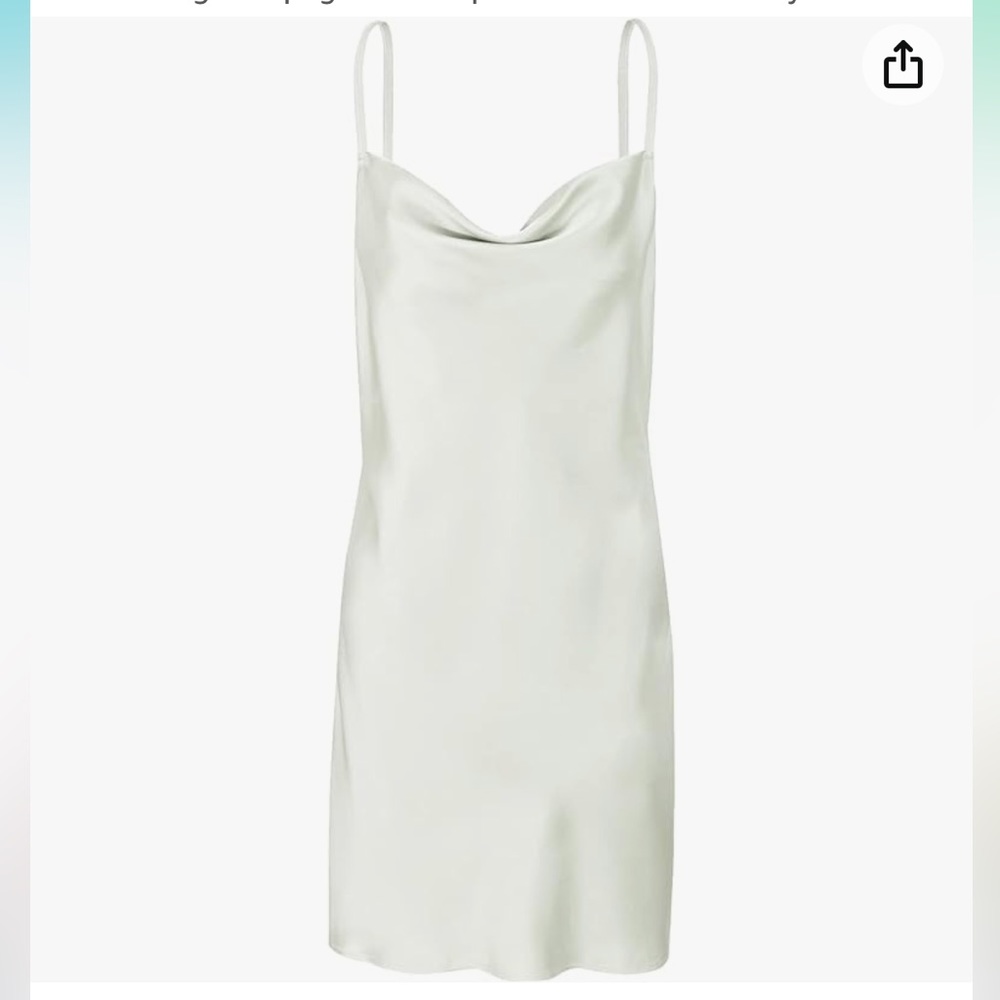 White satin mini dress